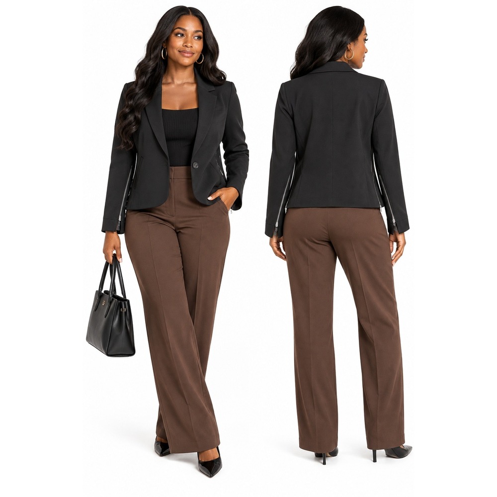 A New Day Adaptive Seated Fit Side-Opening Blazer Jacket Black XS